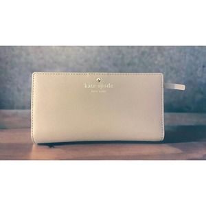 Kate Spade Large Slim Saffiano Leather Bifold Wallet